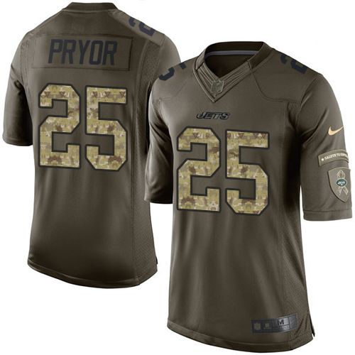 Nike Jets #25 Calvin Pryor Green Mens Stitched NFL Limited Salute to Service Jersey