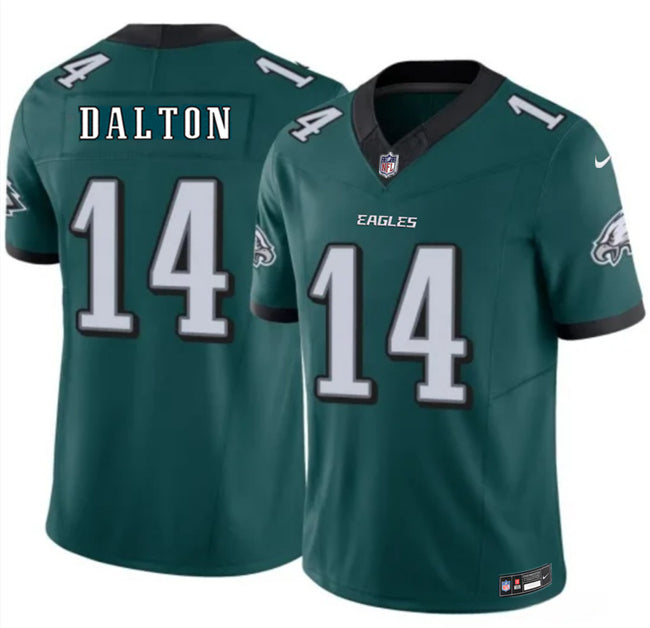 Mens Philadelphia Eagles #14 Andy Dalton Green 2026 FUSE Vapor Untouchable Limited Stitched Football Jersey