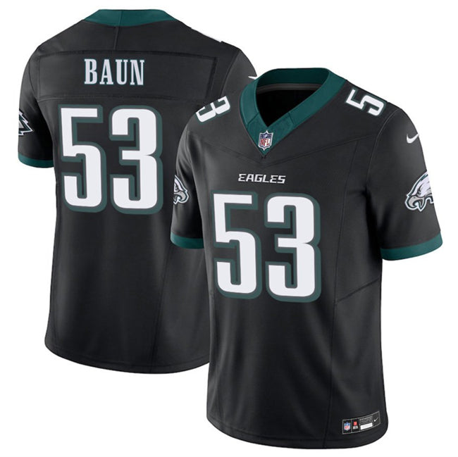 Mens Philadelphia Eagles #53 Zack Baun Black 2025 FUSE Vapor Untouchable Limited Throwback Stitched Football Jersey