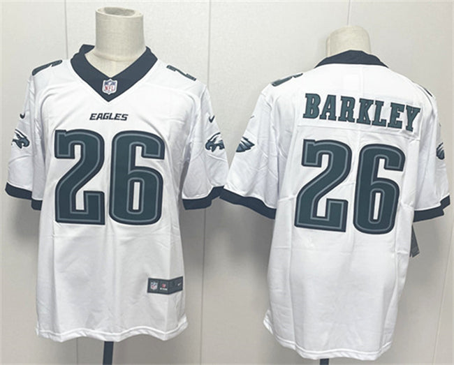 Mens Philadelphia Eagles #26 Saquon Barkley White 2024 New Vapor Untouchable Limited Stitched Football Jersey