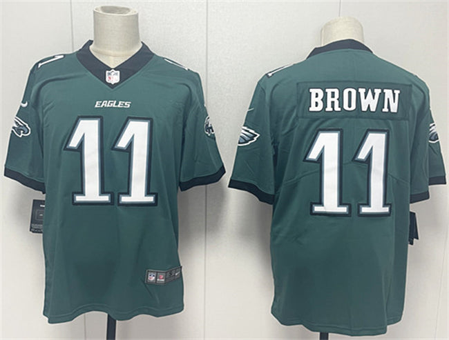 Mens Philadelphia Eagles #11 AJ Brown Green 2024 New Vapor Untouchable Limited Stitched Football Jersey