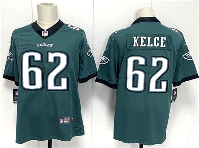 Mens Philadelphia Eagles #62 Jason Kelce Green 2024 New Vapor Untouchable Limited Stitched Football Jersey