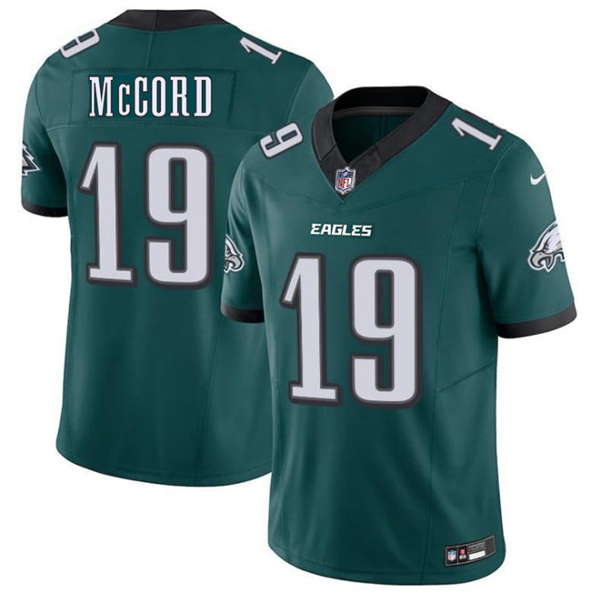 Mens Philadelphia Eagles #19 Kyle McCord Green 2025 Draft New FUSE Vapor Untouchable Limited Stitched Football Jersey