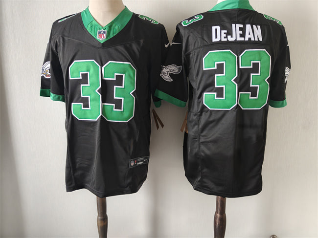 Mens Philadelphia Eagles #33 Cooper DeJean Black/Green Vapor Untouchable Limited Stitched Football Jersey