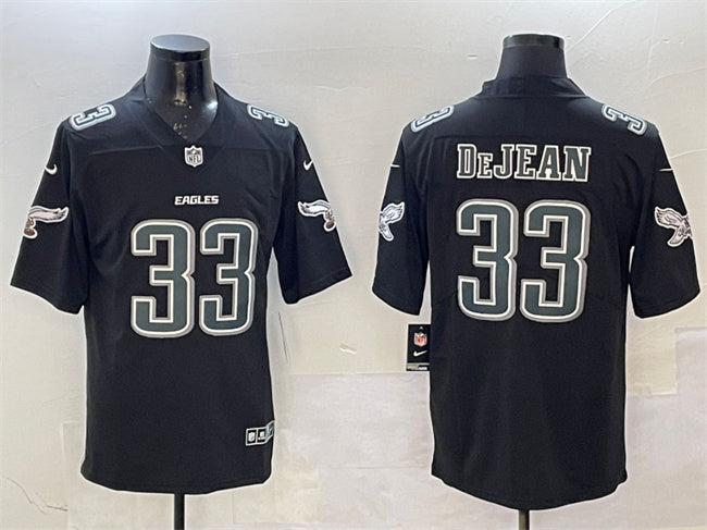 Mens Philadelphia Eagles #33 Cooper DeJean Black Fashion New Vapor Untouchable Limited Stitched Football Jersey
