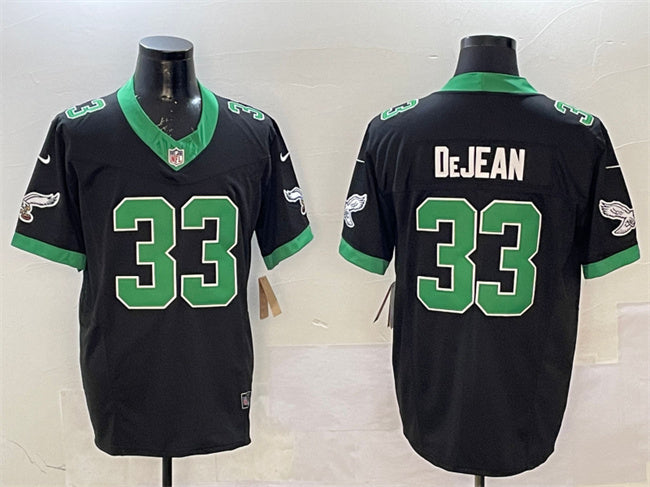 Mens Philadelphia Eagles #33 Cooper DeJean Black FUSE Vapor Untouchable Limited Stitched Football Jersey