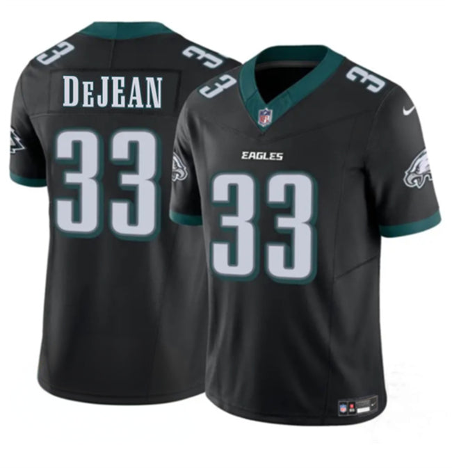 Mens Philadelphia Eagles #33 Cooper DeJean Black 2024 New FUSE Vapor Untouchable Limited Stitched Football Jersey