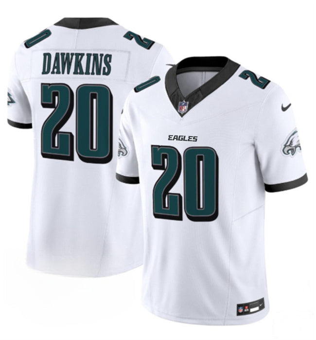Mens Philadelphia Eagles #20 Brian Dawkins White 2024 New FUSE Vapor Untouchable Limited Stitched Football Jersey