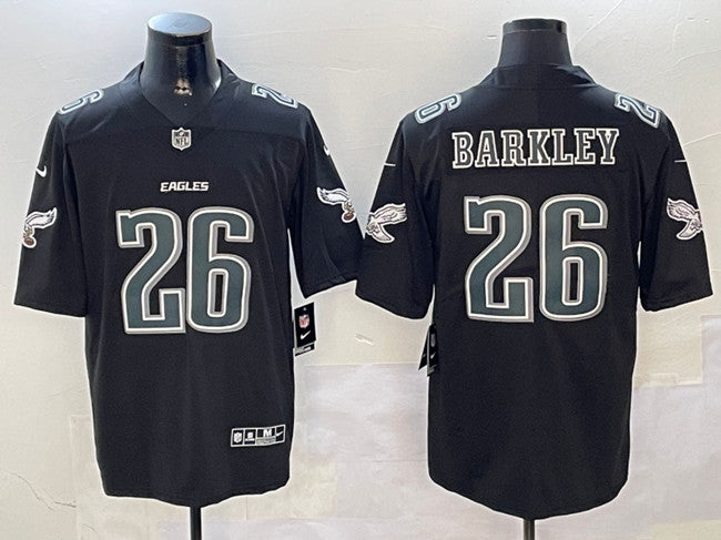Mens Philadelphia Eagles #26 Saquon Barkley Black Fashion Vapor Untouchable Limited Stitched Football Jersey