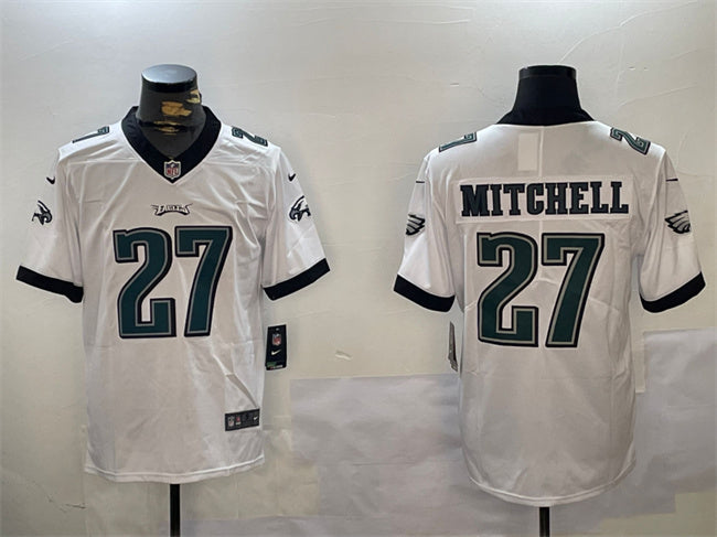 Mens Philadelphia Eagles #27 Quinyon Mitchell White Vapor Untouchable Limited Stitched Football Jersey