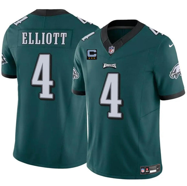 Mens Philadelphia Eagles #4 Jake Elliott Green 2024 FUSE With 3-Star C Patch Vapor Untouchable Limited Stitched Football Jersey