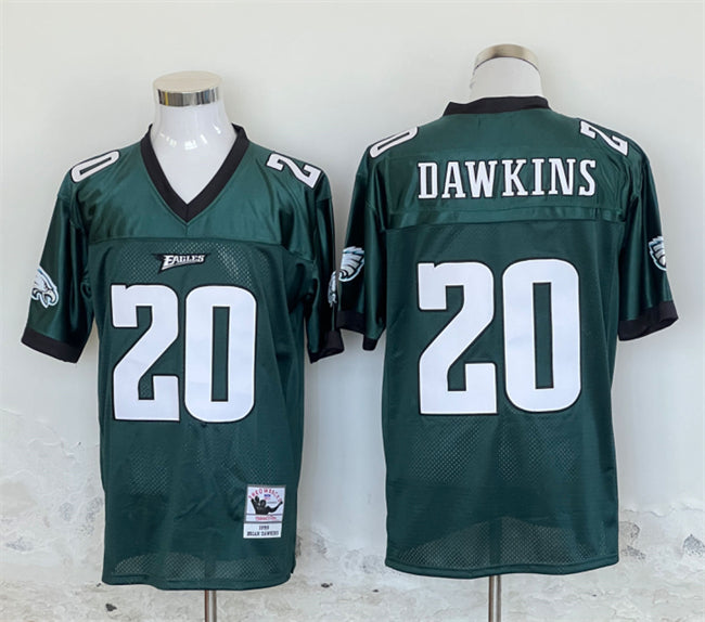 Mens Philadelphia Eagles #20 Brian Dawkins Green Stitched Football Jersey