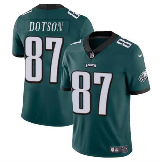 Mens Philadelphia Eagles #87 Jahan Dotson Green Vapor Untouchable Limited Stitched Football Jersey