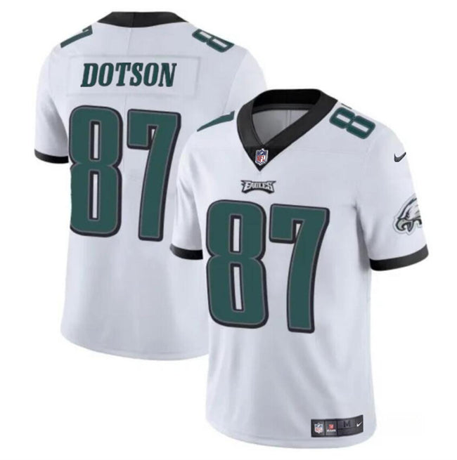 Mens Philadelphia Eagles #87 Jahan Dotson White Vapor Untouchable Limited Stitched Football Jersey
