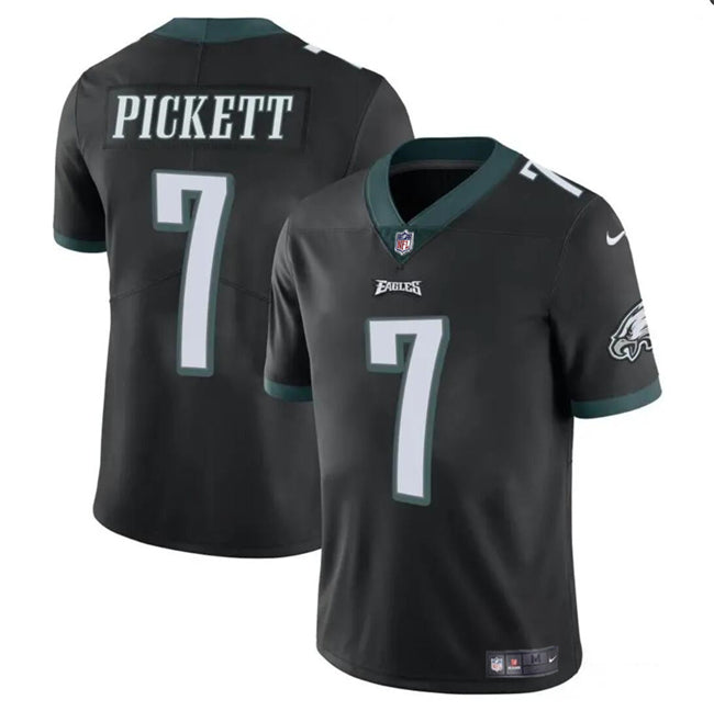 Mens Philadelphia Eagles #7 Kenny Pickett Black Vapor Untouchable Limited Stitched Football Jersey