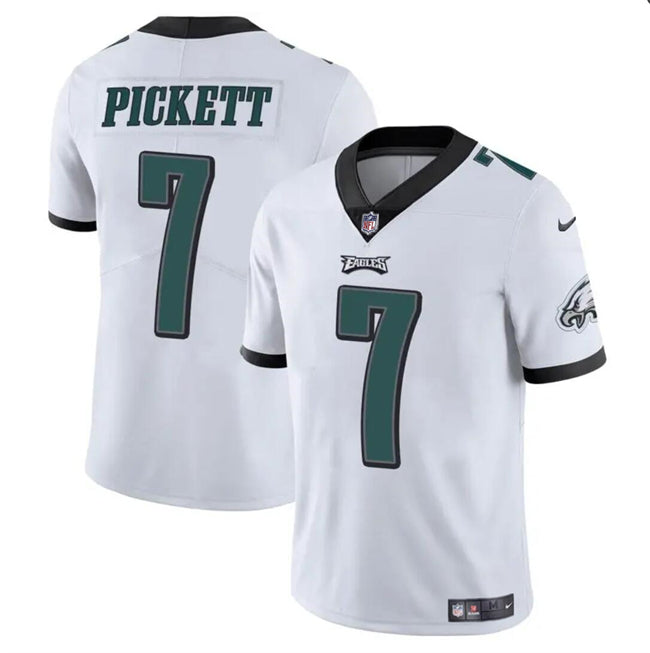 Mens Philadelphia Eagles #7 Kenny Pickett White Vapor Untouchable Limited Stitched Football Jersey