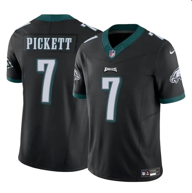 Mens Philadelphia Eagles #7 Kenny Pickett Black 2023 FUSE Vapor Untouchable Limited Stitched Football Jersey