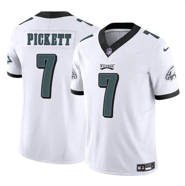 Mens Philadelphia Eagles #7 Kenny Pickett White 2023 FUSE Vapor Untouchable Limited Stitched Football Jersey