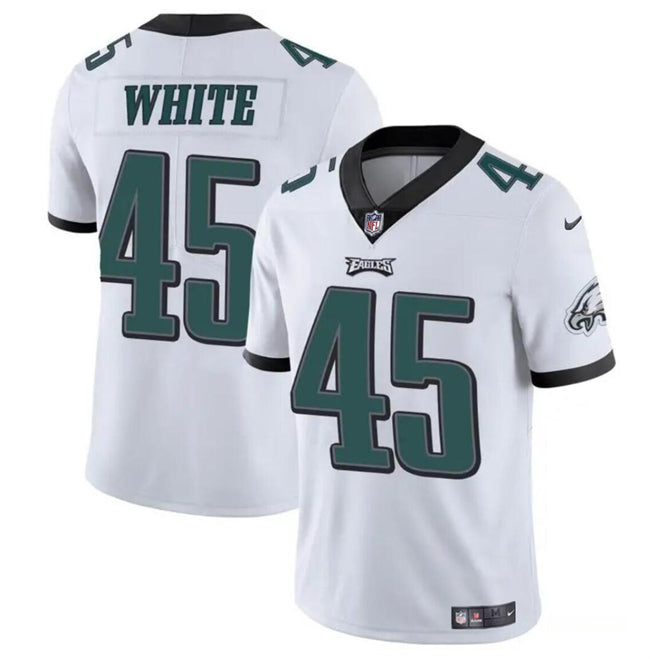 Mens Philadelphia Eagles #45 Devin White White Vapor Untouchable Limited Stitched Football Jersey