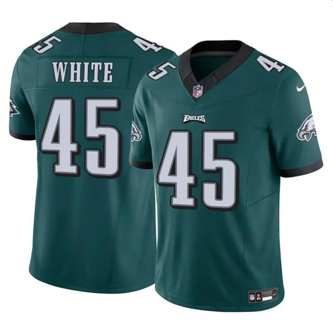 Mens Philadelphia Eagles #45 Devin White Green 2023 FUSE Vapor Untouchable Limited Stitched Football Jersey