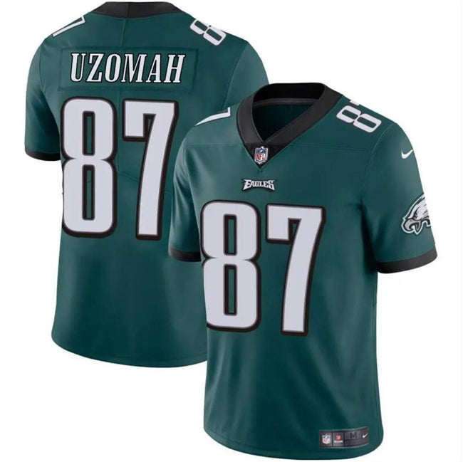 Mens Philadelphia Eagles #87 CJ Uzomah Green Vapor Untouchable Limited Stitched Football Jersey
