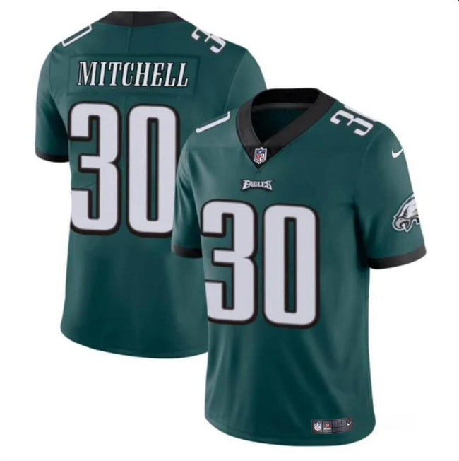 Mens Philadelphia Eagles #30 Quinyon Mitchell Green 2024 Draft Vapor Untouchable Limited Stitched Football Jersey