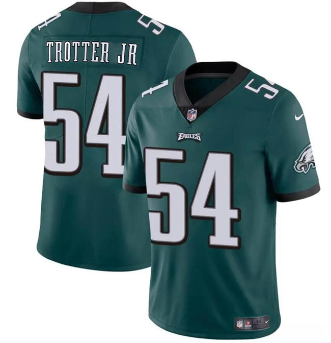Mens Philadelphia Eagles #54 Jeremiah Trotter Jr Green 2024 Draft Vapor Untouchable Limited Stitched Football Jersey