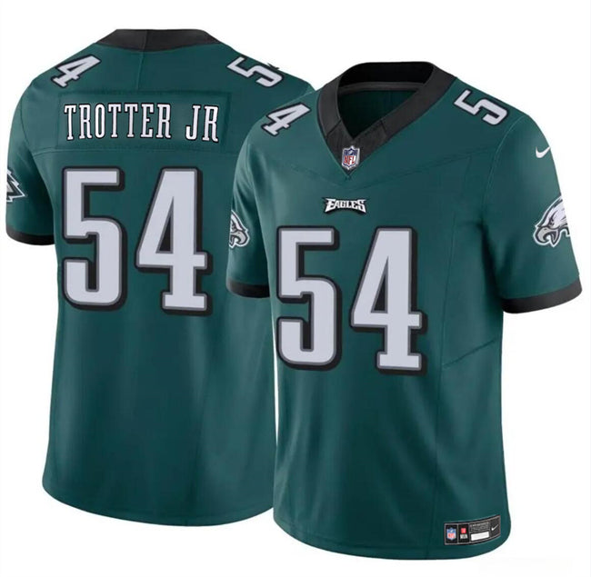 Mens Philadelphia Eagles #54 Jeremiah Trotter Jr Green 2024 Draft FUSE Vapor Untouchable Limited Stitched Football Jersey