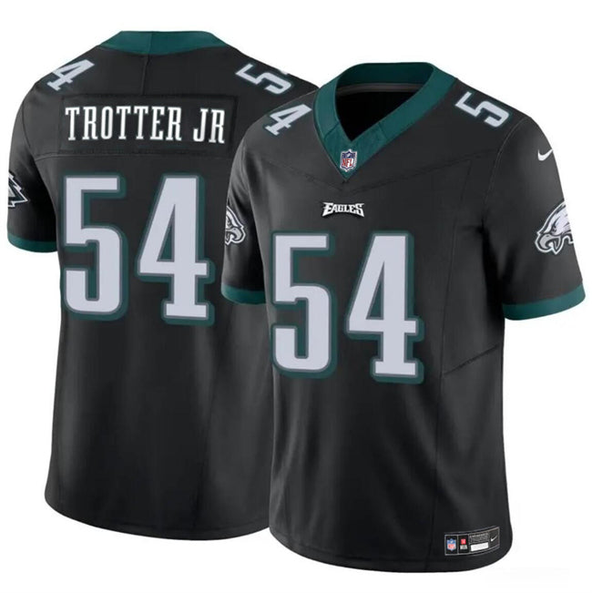 Mens Philadelphia Eagles #54 Jeremiah Trotter Jr Black 2024 Draft FUSE Vapor Untouchable Limited Stitched Football Jersey