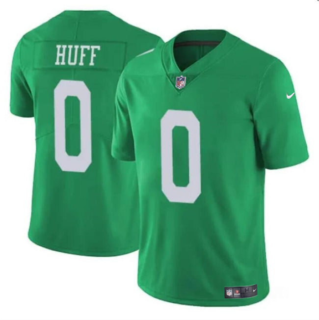 Mens Philadelphia Eagles #0 Bryce Huff Green Vapor Untouchable Throwback Limited Stitched Football Jersey