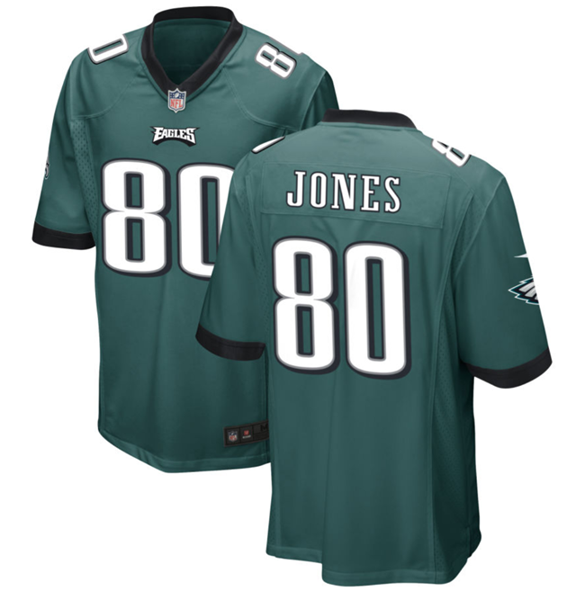 Mens Philadelphia Eagles #80 Julio Jones Green 2023 Stitched Game Jersey
