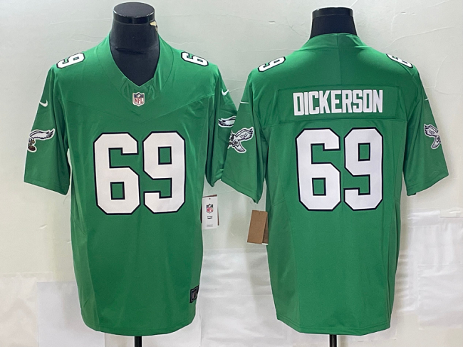 Mens Philadelphia Eagles #69 Landon Dickerson Green 2023 FUSE Vapor Untouchable Stitched Football Jersey