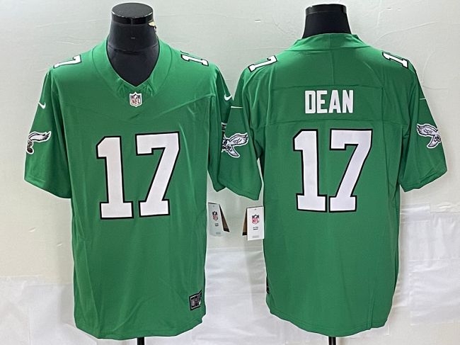 Mens Philadelphia Eagles #17 Nakobe Dean Green 2023 FUSE Vapor Untouchable Stitched Football Jersey