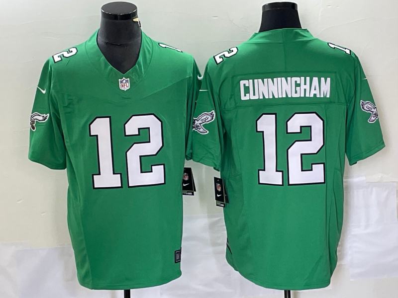 Mens Philadelphia Eagles #12 Randall Cunningham Green 2023 FUSE Vapor Untouchable Stitched Football Jersey