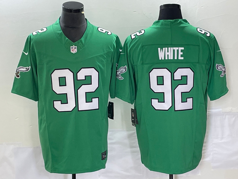 Mens Philadelphia Eagles #92 Reggie White Green 2023 FUSE Vapor Untouchable Stitched Football Jersey