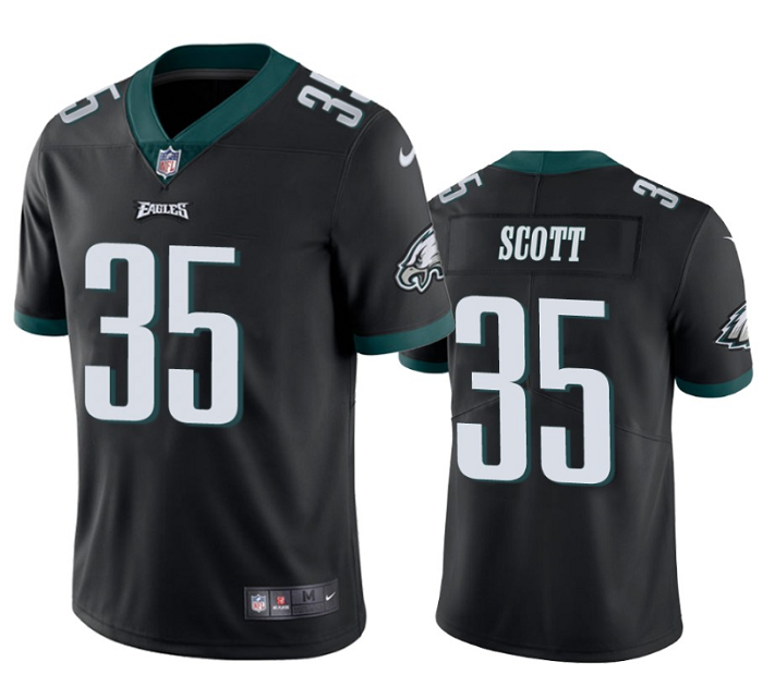 Mens Philadelphia Eagles #35 Boston Scott Black Vapor Untouchable Limited Stitched Football Jersey