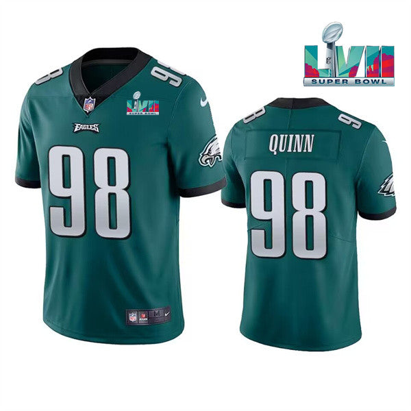 Mens Philadelphia Eagles #98 Robert Quinn Green Super Bowl LVII Vapor Untouchable Limited Stitched Jersey