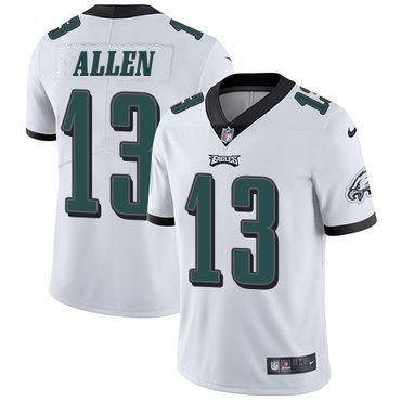 Mens Philadelphia Eagles #13 Devon Allen White Vapor Untouchable Limited Stitched Jersey
