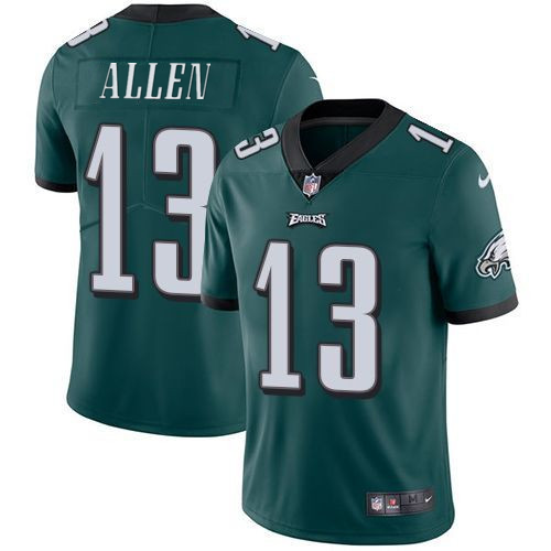 Mens Philadelphia Eagles #13 Devon Allen Green Vapor Untouchable Limited Stitched Jersey