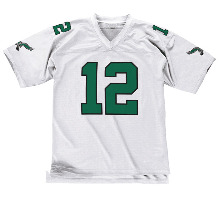 Mens Philadelphia Eagles #12 Randall Cunningham White Stitched Jersey