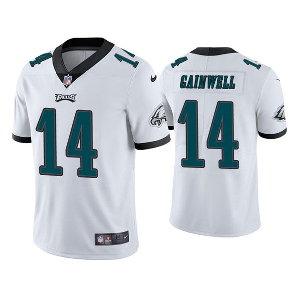 Mens Philadelphia Eagles #14 Kenneth Gainwell White Vapor Untouchable Limited Stitched Jersey