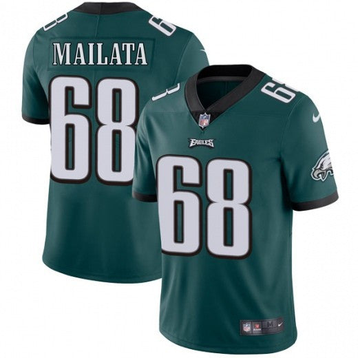 Mens Philadelphia Eagles #68 Jordan Mailata Green Vapor Untouchable Limited Stitched Jersey