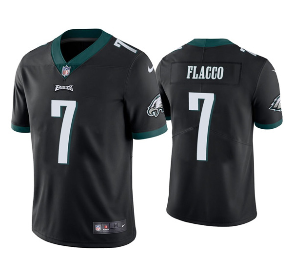 Mens Philadelphia Eagles #7 Joe Flacco Black Vapor Untouchable Limited Stitched Jersey