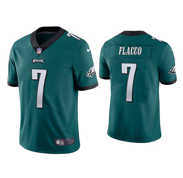 Mens Philadelphia Eagles #7 Joe Flacco Green Vapor Untouchable Limited Stitched Jersey