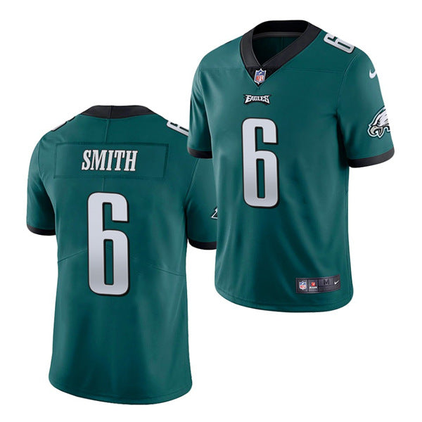 Mens Philadelphia Eagles #6 DeVonta Smith 2021 NFL Draft Green Vapor Untouchable Limited Stitched Jersey