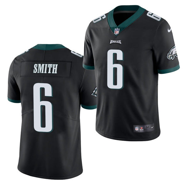 Mens Philadelphia Eagles #6 DeVonta Smith 2021 NFL Draft Black Vapor Untouchable Limited Stitched Jersey