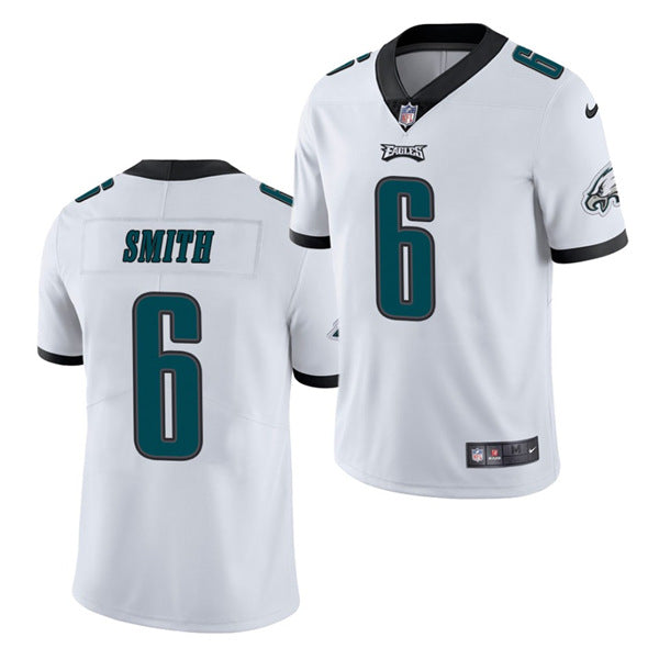 Mens Philadelphia Eagles #6 DeVonta Smith 2021 NFL Draft White Vapor Untouchable Limited Stitched Jersey