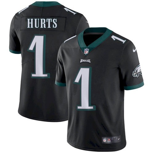 Mens Philadelphia Eagles #1 Jalen Hurts Black Vapor Untouchable Limited Stitched Jersey