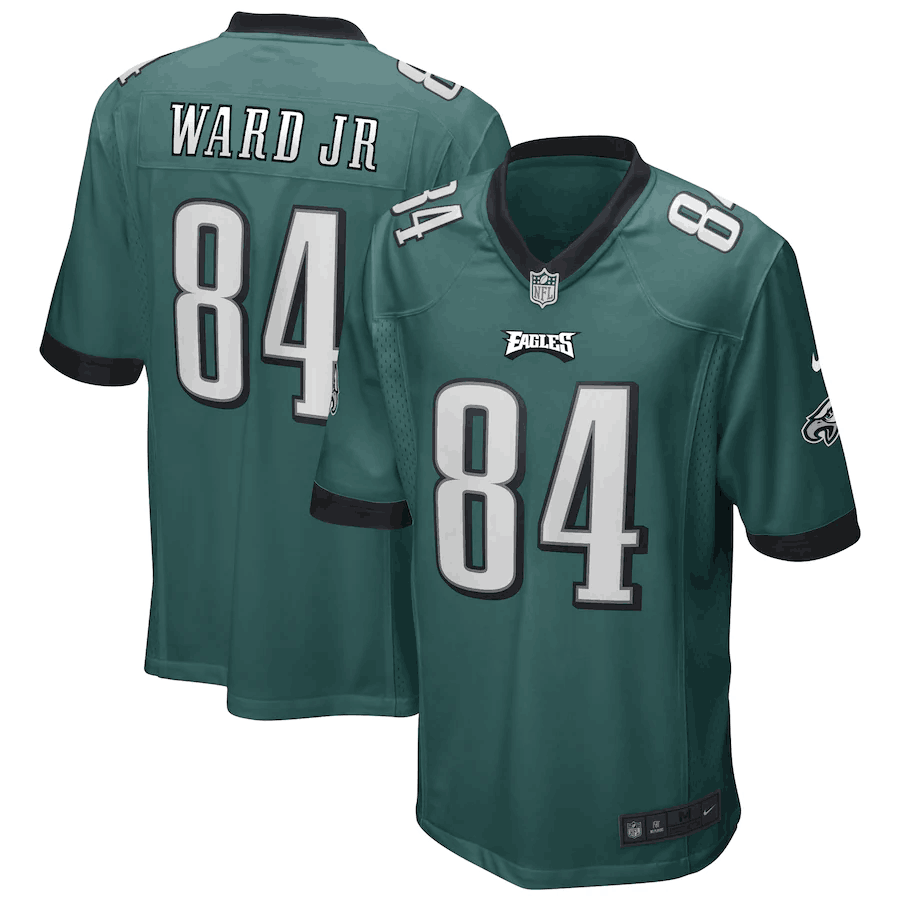 Mens Philadelphia Eagles #84 Greg Ward Jr Green Game Jersey