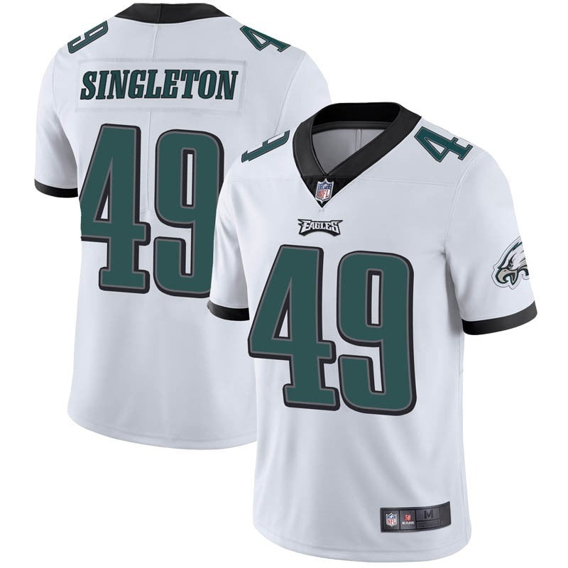 Mens Philadelphia Eagles #49 Alex Singleton White Vapor Untouchable Limited Stitched NFL Jersey